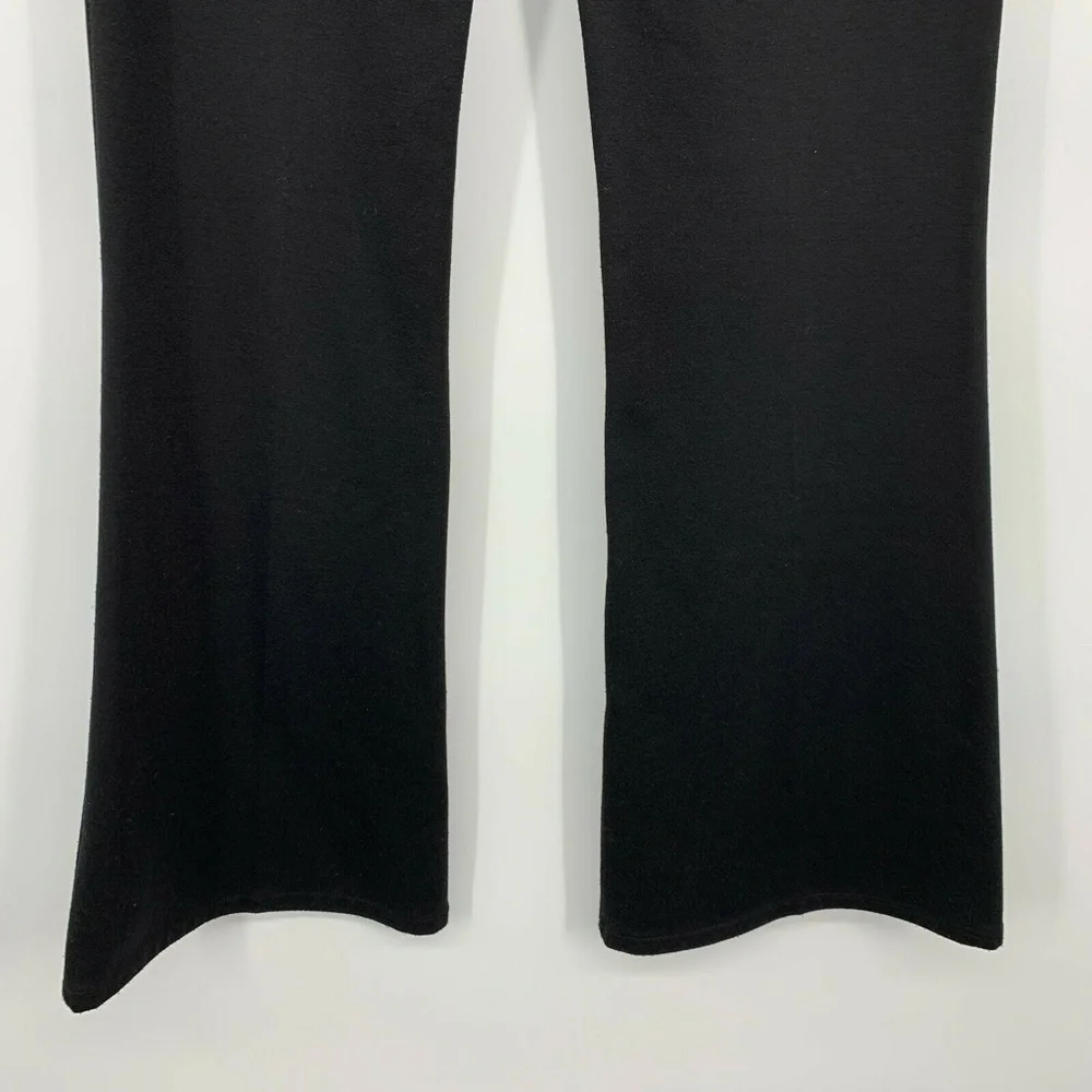 Calvin Klein Pants Womens Size 2 Black Ponte Knit Flare Mid Rise Stretch - Picture 8 of 8